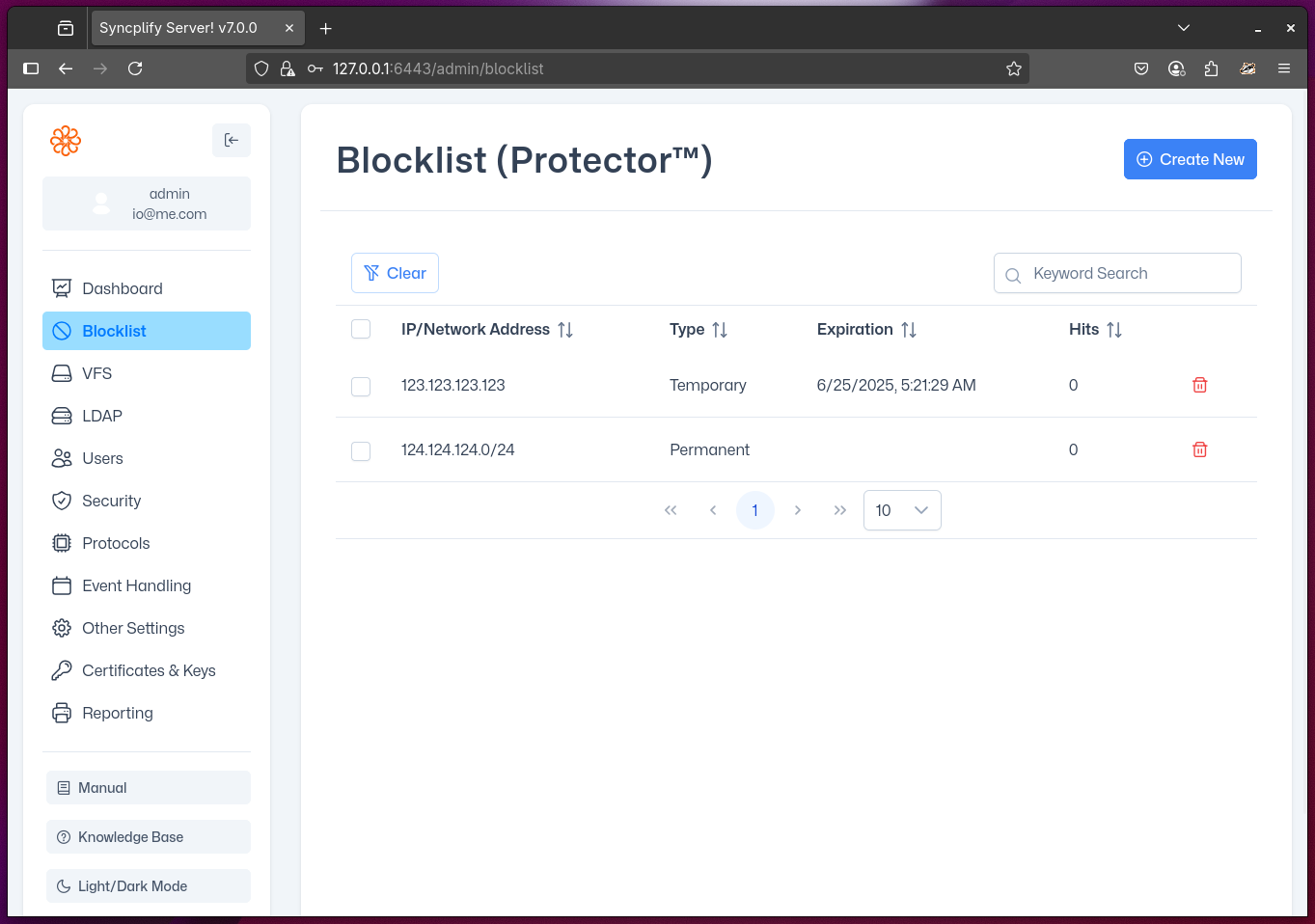 Block List