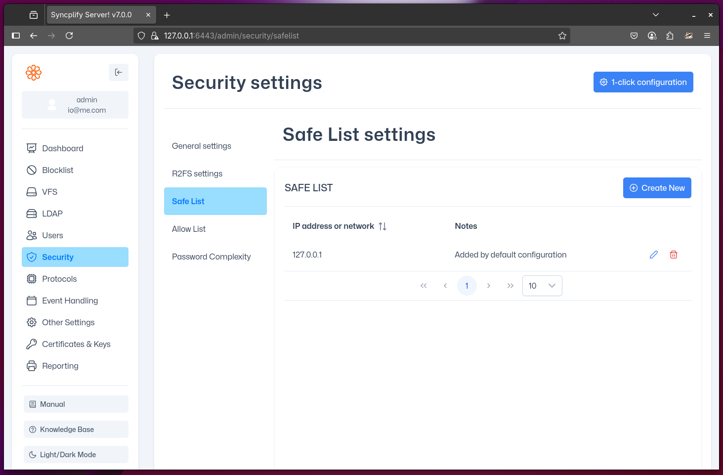 Safe List