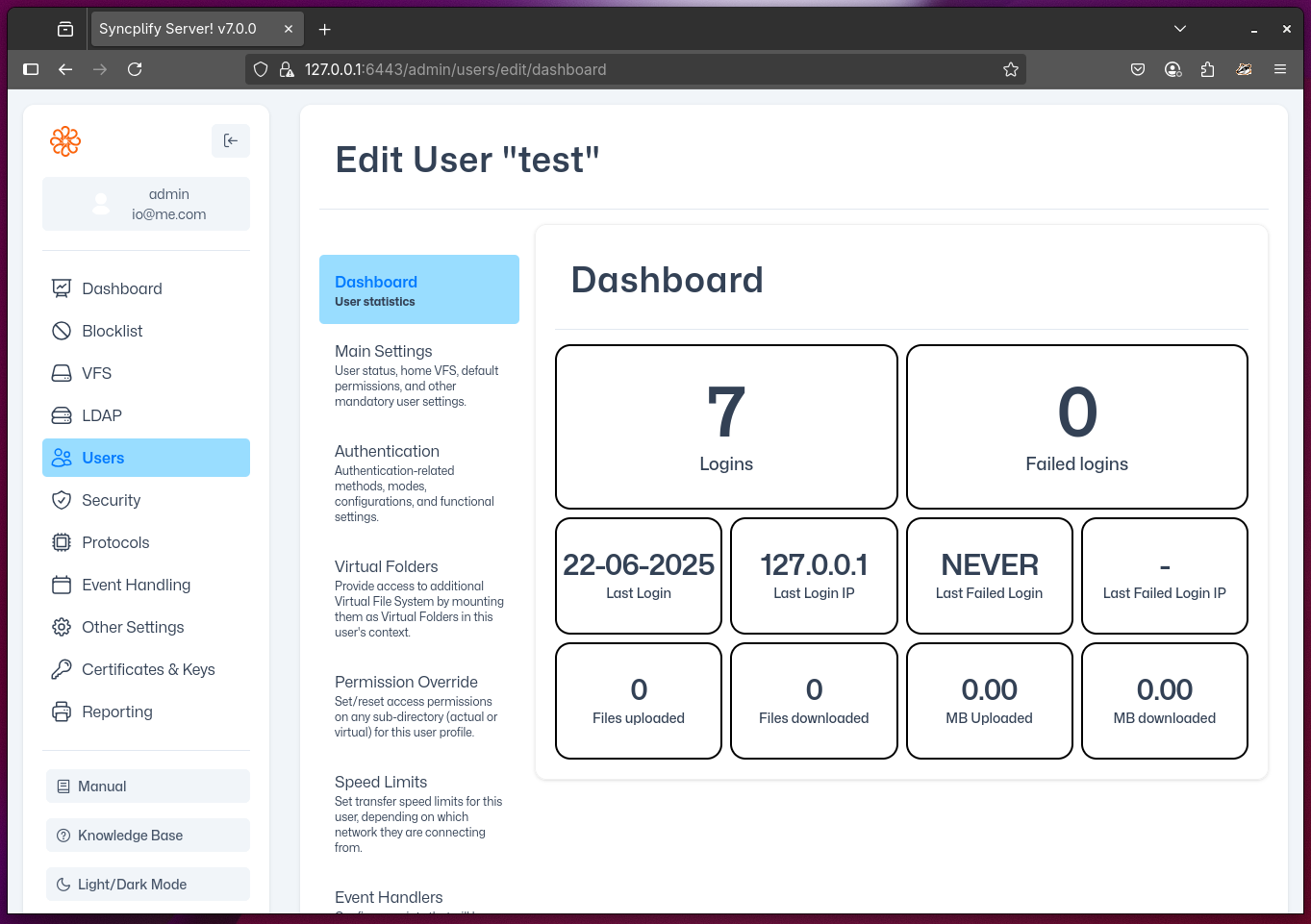 User Info